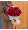 Красные розы 50см 25шт 1