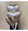 Шар фольгированный, сердце розовое золото 3 шт