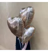 Шар фольгированный, сердце розовое золото 3 шт 1