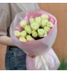Белые розы 50см 15шт 1