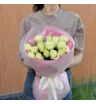Белые розы 50см 15шт 2