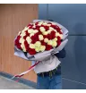 Букет красно-белых роз Эквадор 101 шт 1